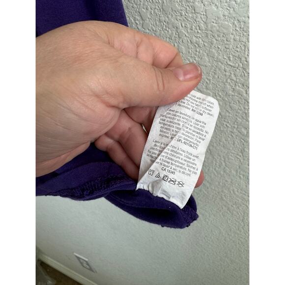 Men's Russell Purple Round Neck Short Sleeve T-Shirt Large - Picture 7 of 10